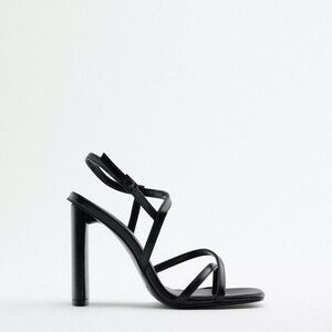Zara Black Heeled Sandal